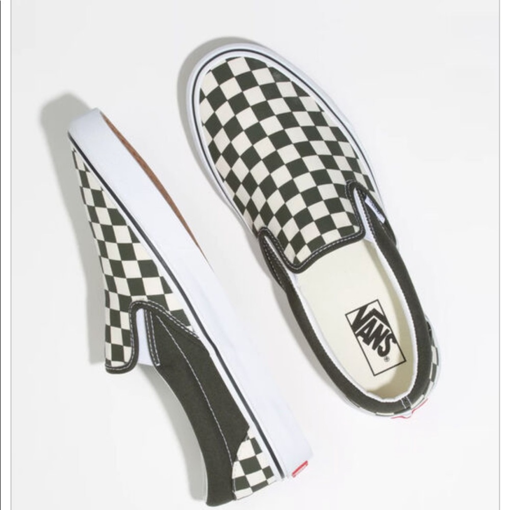 Unisex VANS Checkerboard Slip-On-Forest Night